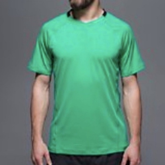 Lululemon Men’s Athletic Focus V Performance Short Sleeve T-Shirt Green Medium - Picture 3 of 7